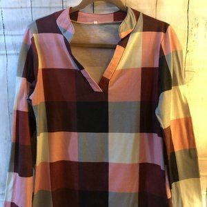 Plaid/Checkered Ladies Top